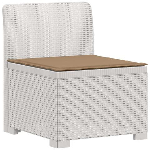 Divano da Giardino a 1 Posto con Cuscino Aspetto Rattan PP - Foto 1