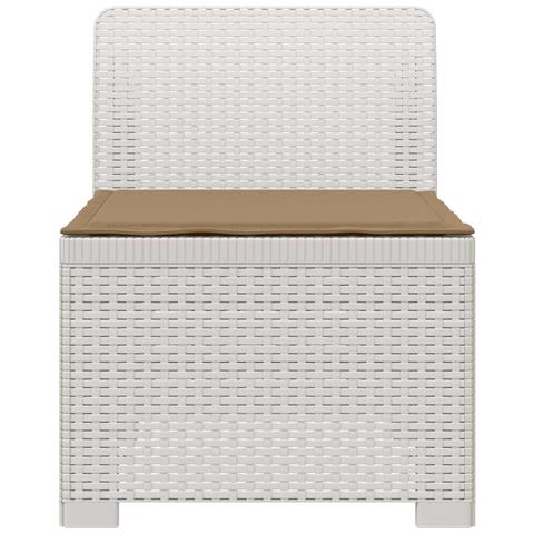 Divano da Giardino a 1 Posto con Cuscino Aspetto Rattan PP - Foto 2
