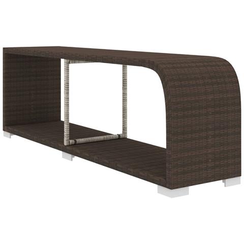 Set Divani da Giardino 10 pz con Cuscini in Polyrattan Marrone - Foto 9