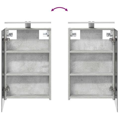 Set di mobili per il bagno 4 pcs Grigio Cemento - Foto 9