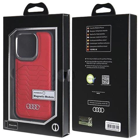 Audi Custodia In Pelle Sintetica Con Magsafe, Per Iphone 14 Pro - Rossa - Foto 2