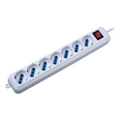 P011-SL3007-W Multipresa a 7 Posti Schuko + Interruttore  - Foto 2