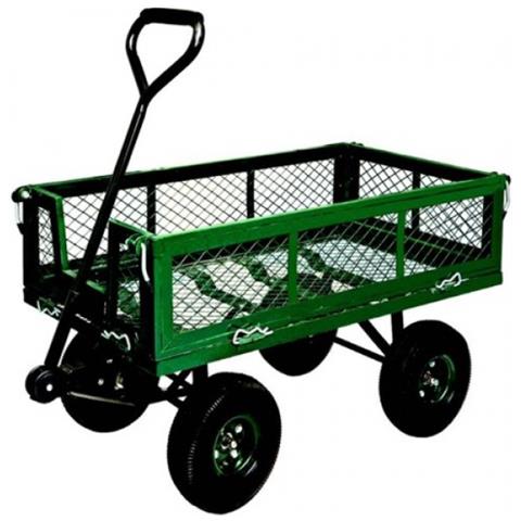 Carrello Carretto per Giardino con laterali abbattibili carico max 400 Kg - Foto 2