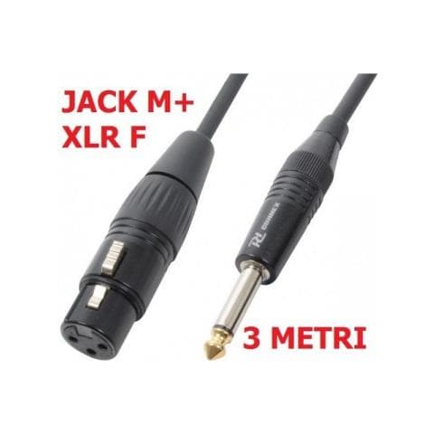 Cavo Audio 3 Metri Microfonico Professionale Cannon Femmina+jack 6,3mm Maschio Art. 176449 - Foto 2