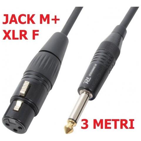 Cavo Audio 3 Metri Microfonico Professionale Cannon Femmina+jack 6,3mm Maschio Art. 176449 - Foto 3