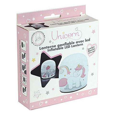 Fun House 713 192 Lampada Gonfiabile Ha Forma Di Unicorno Colore: Rosa - Foto 2