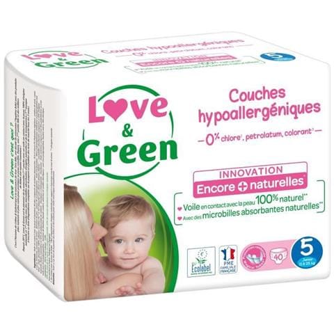 Amore & Green - Pannolini Per Bebè Ipoallergenici, 0%, 5 Taglia (11-25 Kg)  - Foto 2