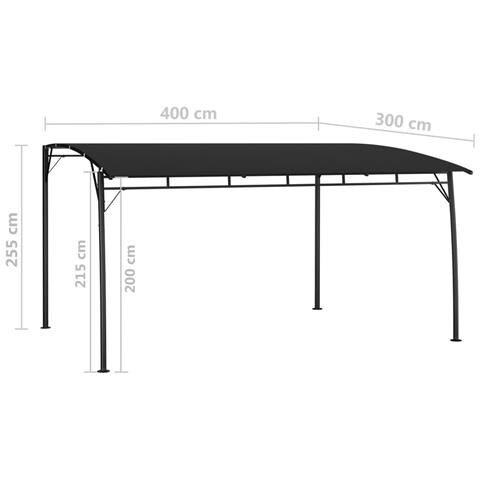 Tenda Parasole Da Giardino 4x3x2,25 M Antracite - Foto 2