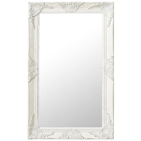 Specchio Da Parete Stile Barocco 50x80 Cm Bianco - Foto 1