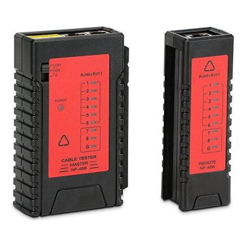 Ethernet Tester Cavo Di Rete Tester Per Cavi Per Rj45 Rj11 Cavo Patch Cavo Tester Tester Lan Rosso-nero - Foto 1