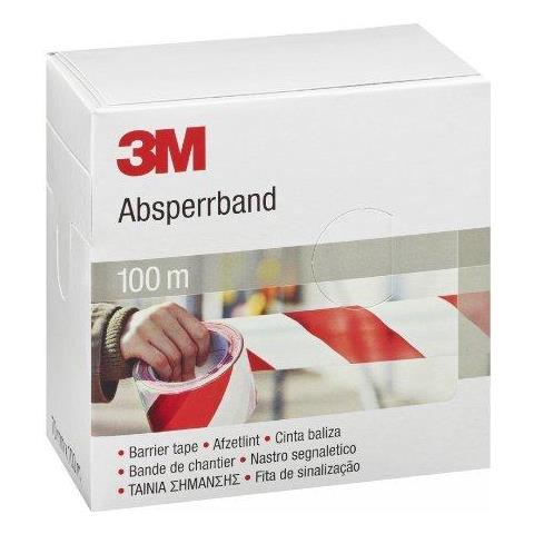 3m Bande De Chantier, Rouge / Blanc, Adhesif Non 70 Mm X 100 M - Foto 3