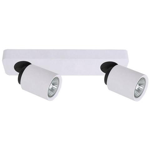 Faretti Moderni Bianco 2 Luci Con Paralume Bianco, Gu10 - Foto 1