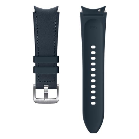 Et-shr88snegeu Cinturino Pelle Per Galaxy Watch 4 Galaxy Watch 4 Classic Taglia S M Blu Navy - Foto 2