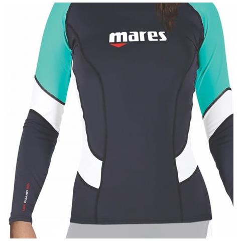 Rash Guard Manica Lunga Donna 5 Nero / acquamarina - Foto 3