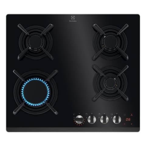 Piano Cottura a Gas Serie 800 Flamelight 4 Fuochi Gas 60 cm Colore Nero - Foto 1