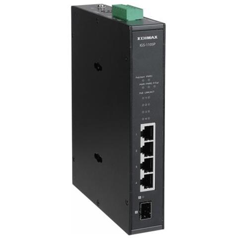 Switch di Rete IGS-1105P Non gestito 4 Porte LAN 1 Porta SFP PoE Colore Nero - Foto 1