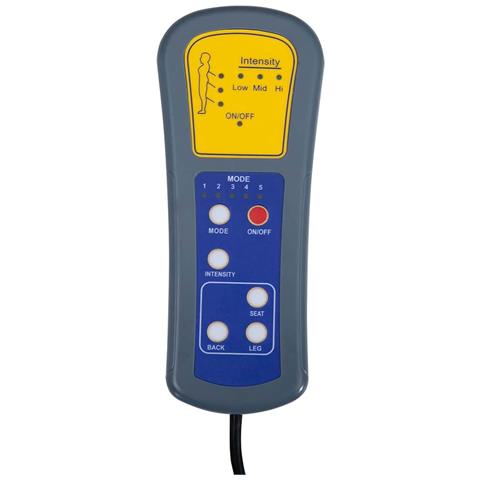 Poltrona Massaggiante Reclinabile Grigio Scuro In Tessuto - Foto 2