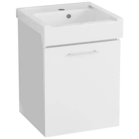 Mobile Lavatoio Sospeso Con Lavabo In Ceramica 1 Anta 50x50 Bianco - Foto 1