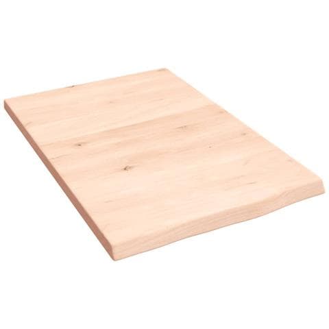 Piano Bagno 40x60x2 cm in Legno Massello Non Trattato - Foto 1