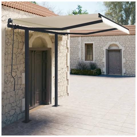 Set Pali Per Tenda Da Sole Antracite 300x245 Cm Ferro - Foto 1