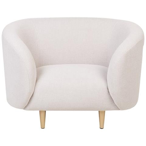Poltrona Tessuto Beige E Oro Loen - Foto 2