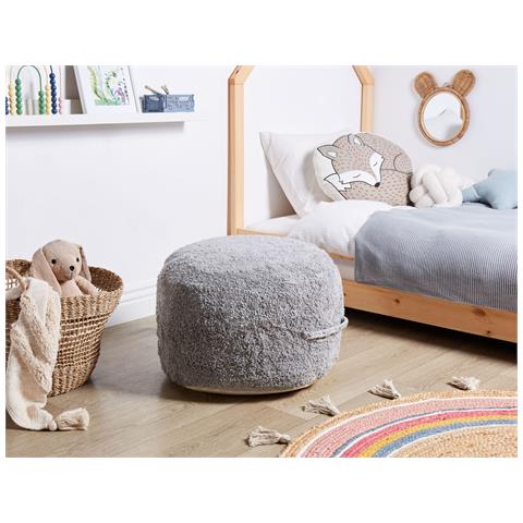 Pouf Kandhkot Cotone Grigio - Foto 1