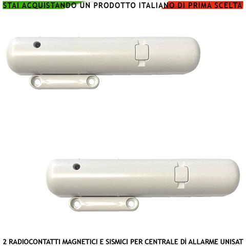 Sensore Magnetico Wireless 2 Pezzi Incorpora Sismico 2 Ingressi Per Rilevatori Remoti Autonomi Contaimpulsi Regolabili - Foto 1