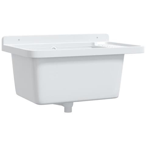 Lavandino Di Servizio A Parete Bianco 60x40x28 Cm In Resina - Foto 1