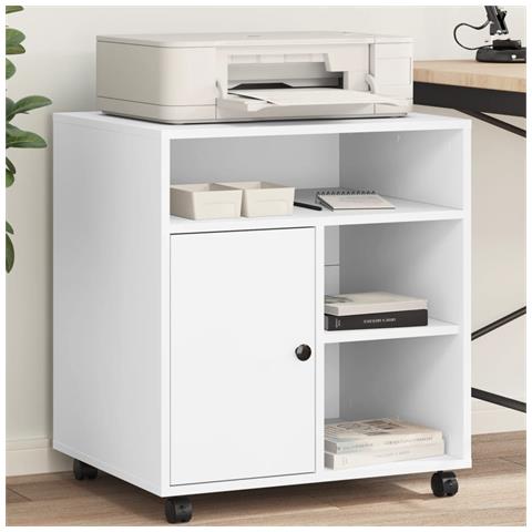 Supporto per Stampante con Ruote Bianco 60x50x67 cm - Foto 1
