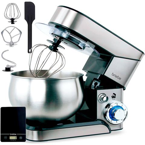 Robot da Cucina KM1114B con Capacità 5 Litri 6 Velocità Potenza 1800W Bilancia da Cucina Colore Acciaio Inossidabile - Foto 1