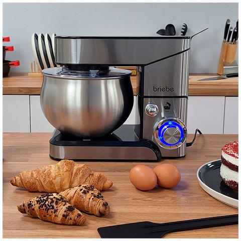 Robot da Cucina KM1114B con Capacità 5 Litri 6 Velocità Potenza 1800W Bilancia da Cucina Colore Acciaio Inossidabile - Foto 8