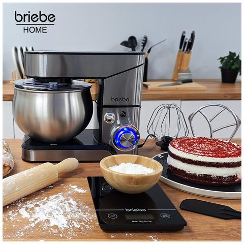Robot da Cucina KM1114B con Capacità 5 Litri 6 Velocità Potenza 1800W Bilancia da Cucina Colore Acciaio Inossidabile - Foto 2