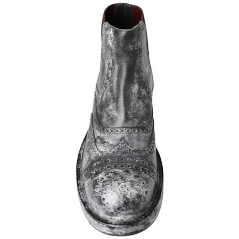 Stivaletti In Pelle Grigio Nero - Eu39/us6 - Foto 2