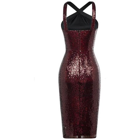Vestito Rosso Vintage Con Paillettes S - Foto 2
