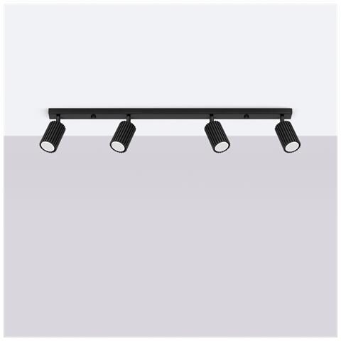 Lampada A Soffitto Karbon 4l Nero Sl. 1584 - Minimalista Lampada Da Soffitto Nero 16.5x81x6.5 Cm - Foto 2