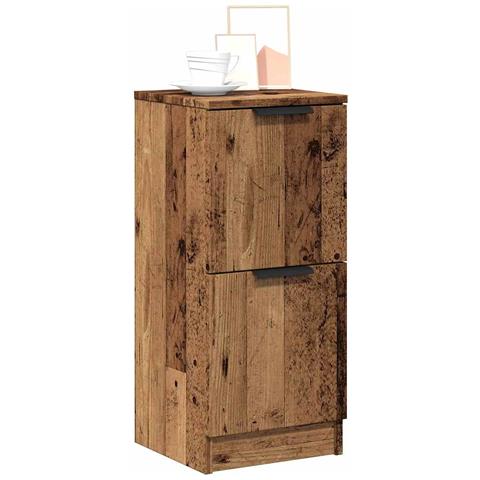 Credenze 2 pz Legno Antico 30x30x70 cm in Legno Multistrato - Foto 10