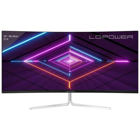 Monitor 34" LCD VA Curvo LC-M34-UWQHD-100-C-V3 3440 x 1440 UltraWide Quad Tempo di Risposta 6 ms Frequenza di Aggiornamento 100 (Hz) - Foto 1