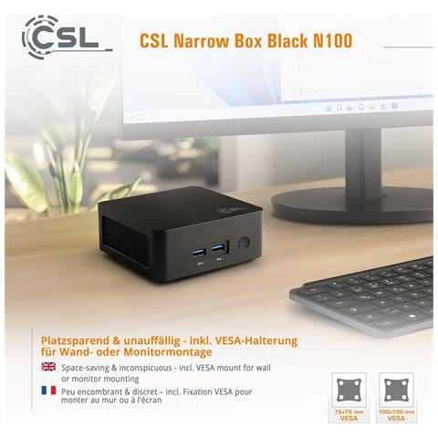 Mini Pc - Narrow Box Black / 8 Gb Ram / 1000 Gb M.2 Ssd / Windows 11 Pro - Foto 8