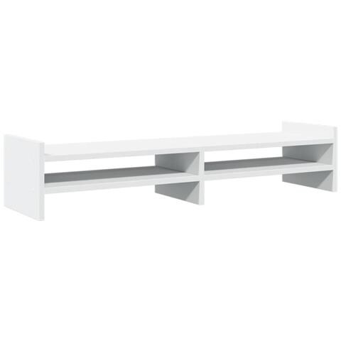 Supporto Per Monitor Bianco 100x27x20 Cm In Legno Multistrato - Foto 2