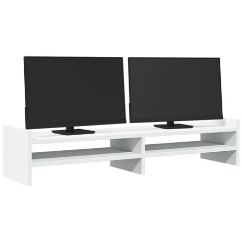 Supporto Per Monitor Bianco 100x27x20 Cm In Legno Multistrato - Foto 3
