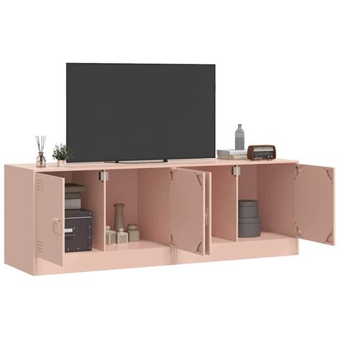 Mobili Tv 2 Pz Rosso 67x39x44 Cm In Acciaio - Foto 3