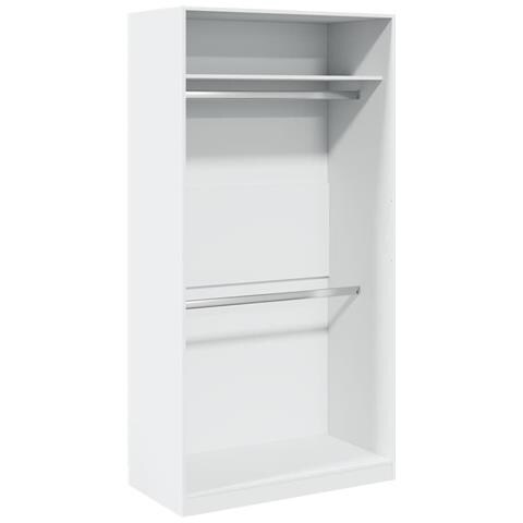 Armadio Bianco 100x50x200 Cm In Legno Multistrato - Foto 2