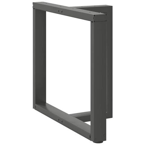 Gambe Tavolo Pranzo A T 2pz Antracite 70x35x(72-73) Cm Acciaio - Foto 3