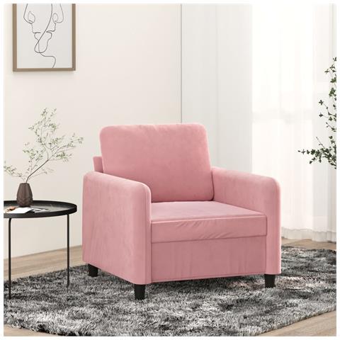Poltrona Rosa 60 Cm Velluto - Foto 1