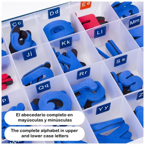 Lavagna Magnetica Con Lettere, 2 Pennarelli E Una Gomma. Include 3 Lettere Minuscole 1 Lettera Maiuscola Per Ogni Lettera Dell'alfabeto. - Foto 2