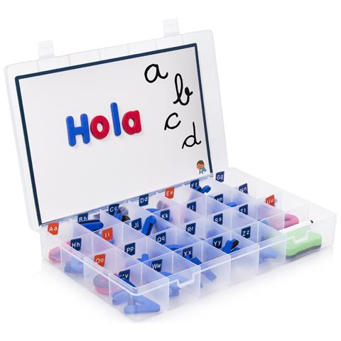 Lavagna Magnetica Con Lettere, 2 Pennarelli E Una Gomma. Include 3 Lettere Minuscole 1 Lettera Maiuscola Per Ogni Lettera Dell'alfabeto. - Foto 1