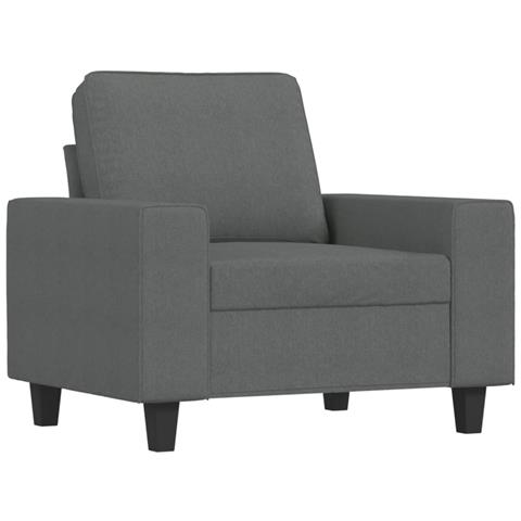 Set Di Divani 4 Pz Grigio Scuro In Tessuto - Foto 3