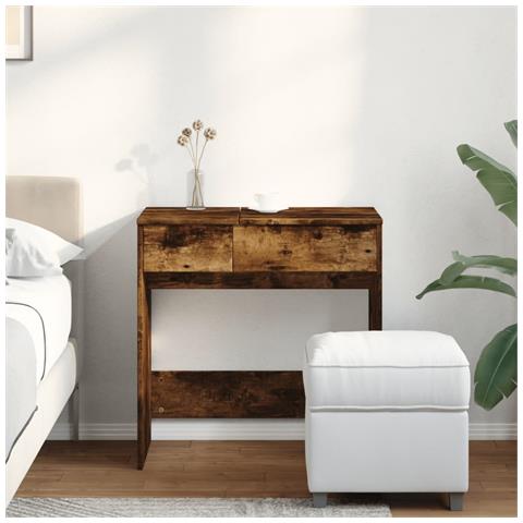 Toeletta Con Specchio Rovere Fumo 73x46,5x120 Cm - Foto 2