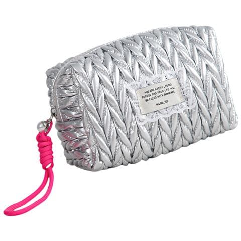 Elegante Pochette A Cuscino Argentata: Organizer Cosmetico Portatile - Foto 3