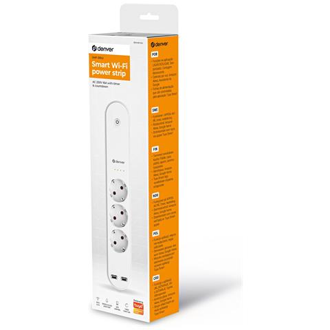 SHP-310U Presa elettrica intelligente 3 presa (e) AC Tipo F 1,5 m 2 3680 W Bianco - Foto 2